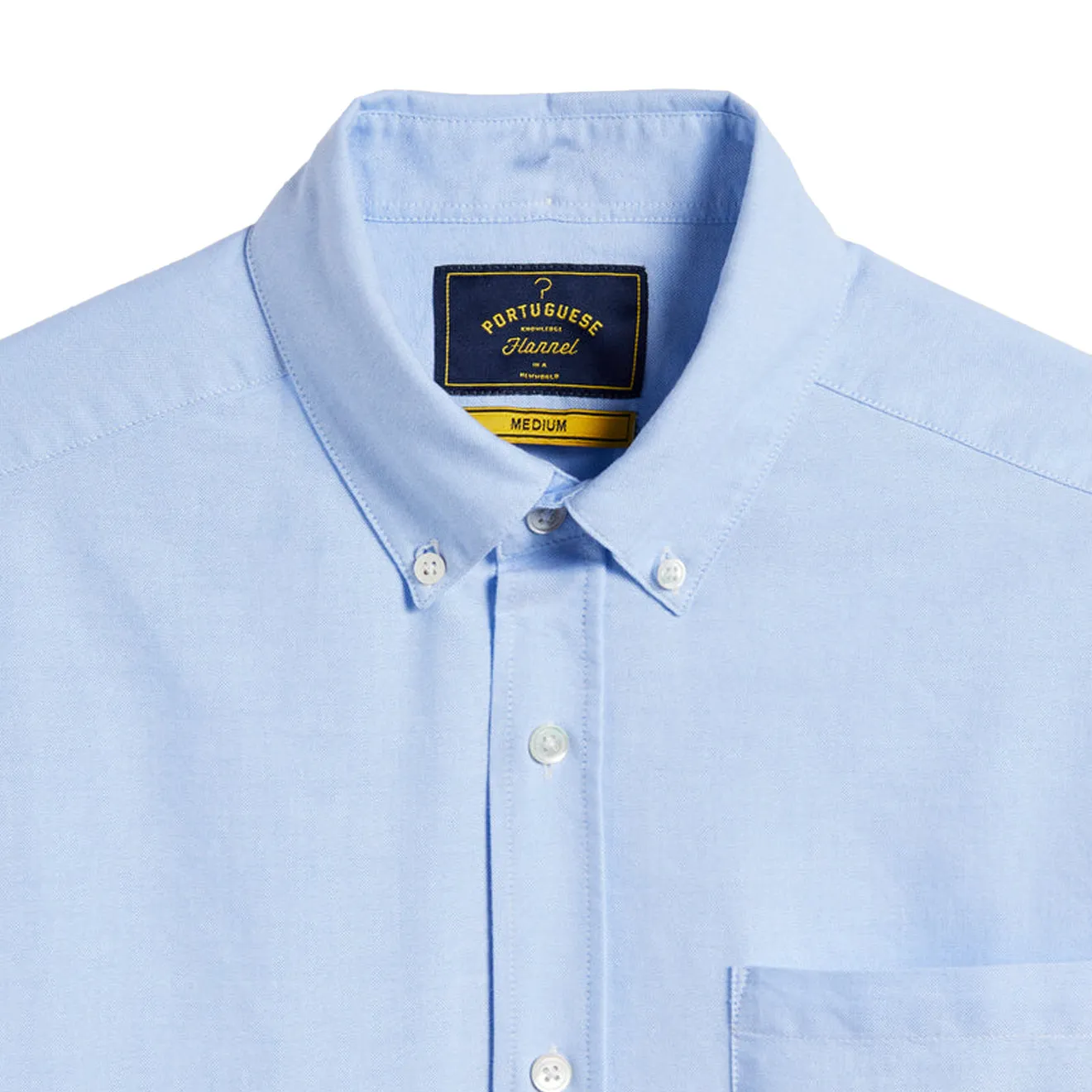 Soft Texture Printed Pattern Portuguese Flannel Belavista Open L/S Shirt Blue