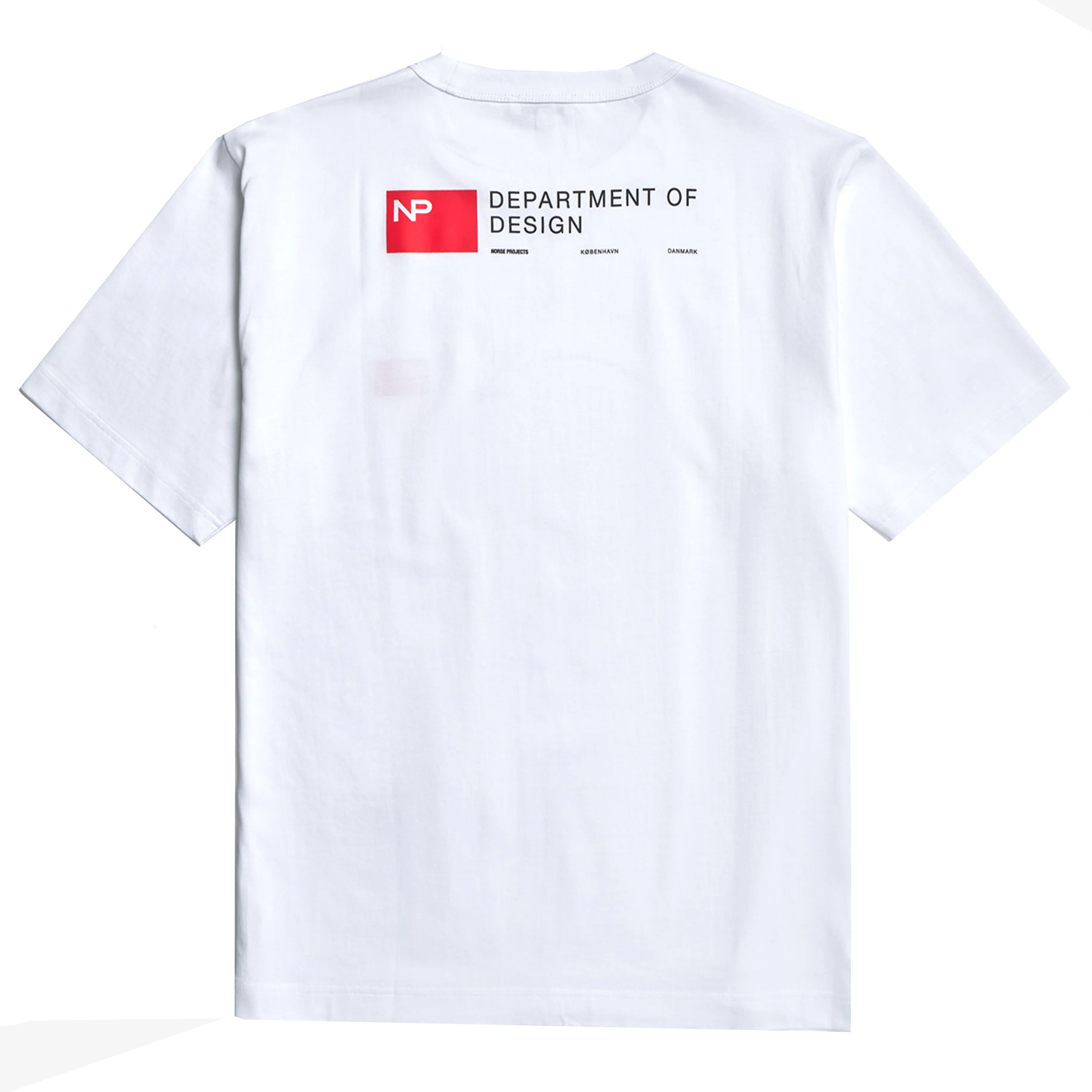Norse Projects Holger Organic Department Print T-Shirt White Pocket Reinforcement
