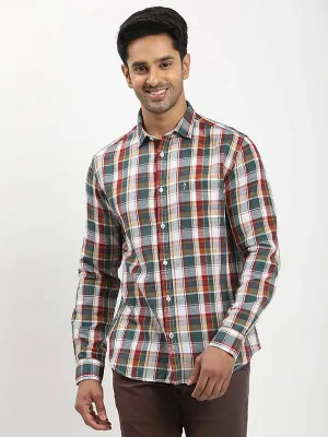 Fairtrade Men Checked Full Sleeve Cotton Blend Shirt Fashion staples Bold Graphics