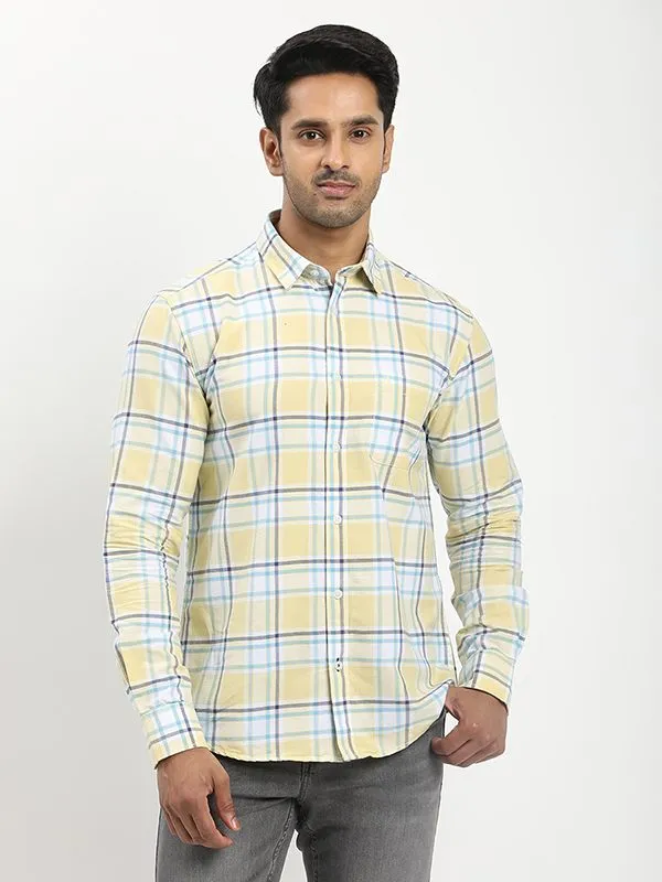 Smart Appearance Fairtrade Men Checked Full Sleeve Cotton Blend Shirt