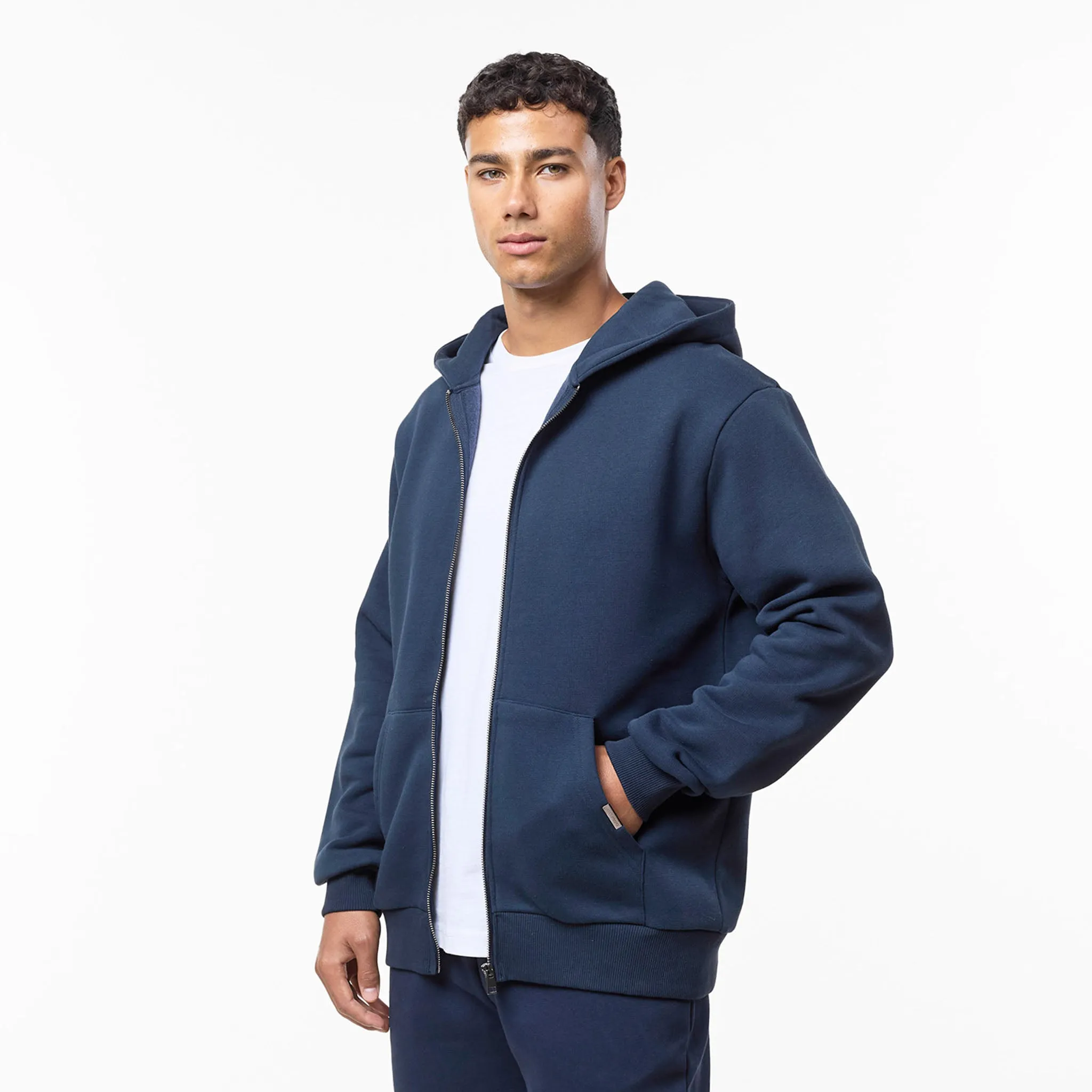 Relaxed Full Zip Hoodie | Navy Odor Resistant