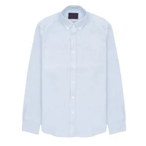 Portuguese Flannel L/S Oxford Button Down Belavista Shirt Sky Button front