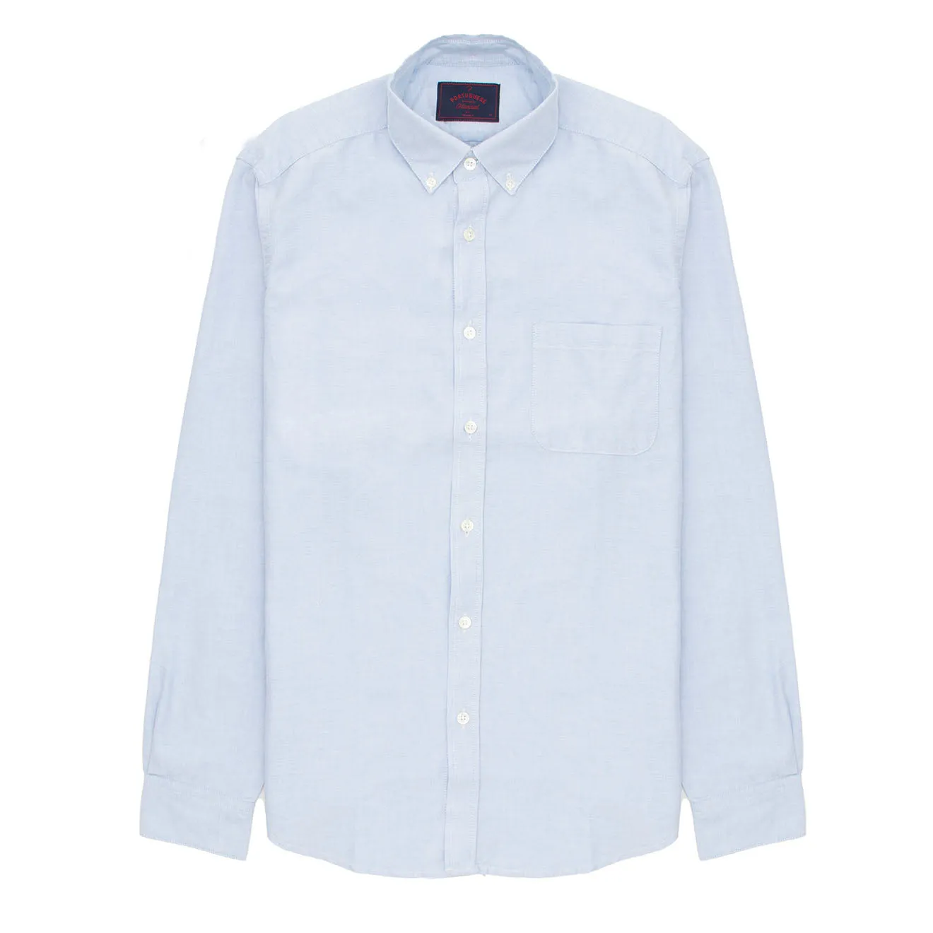 Portuguese Flannel L/S Oxford Button Down Belavista Shirt Sky Button front