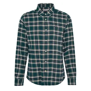 Weekend Adventure Wrinkle-Free Barbour Drumhill Tailored Checked Shirt Evergreen
