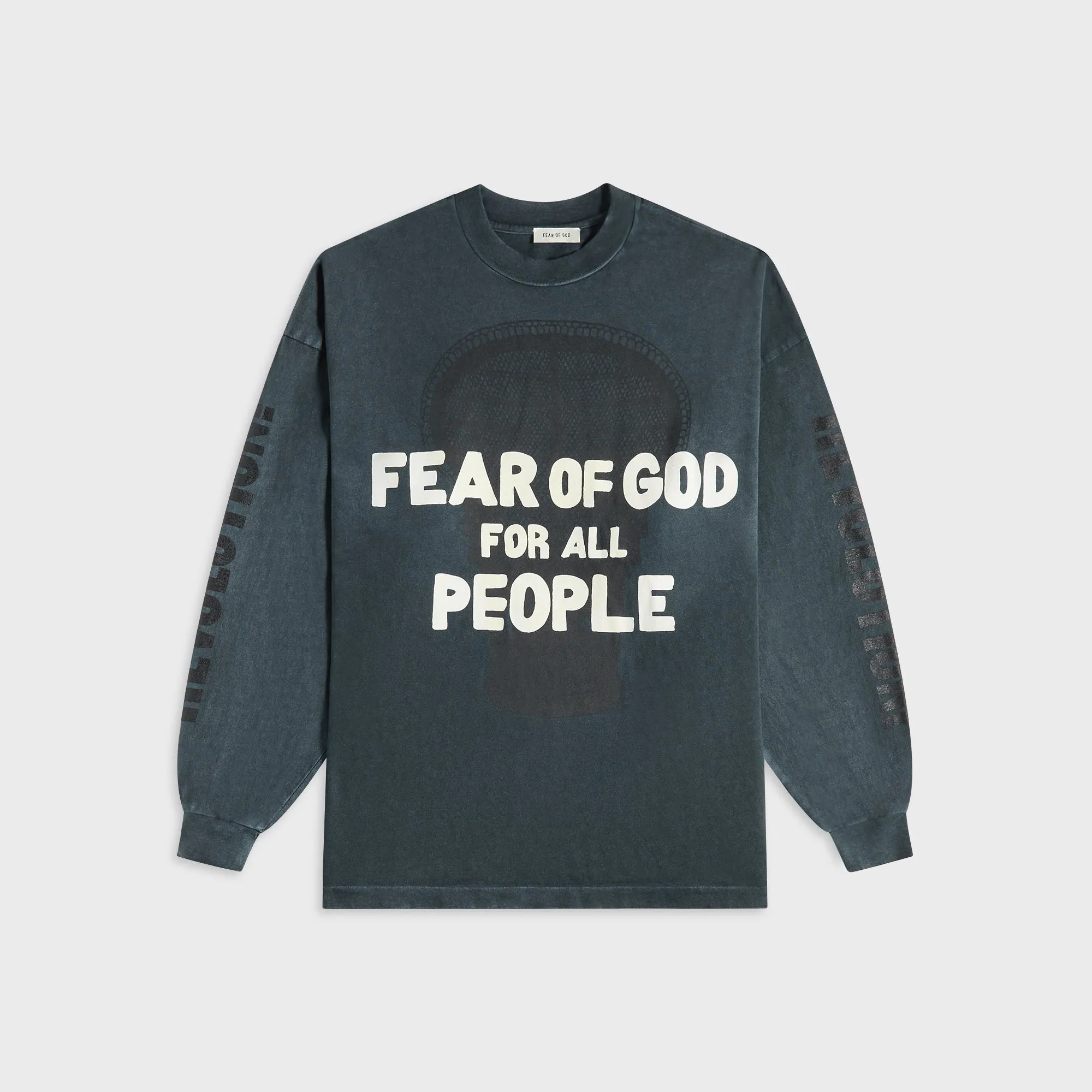 Fear of God Relaxed Long Sleeve "Future" Tee - Black fade resistant color