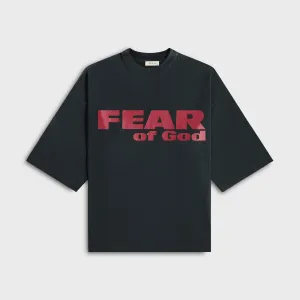 Roomy Design Heat Transfer Printing Fear Of God Relaxed "Fear Is Gone" Tee - Black