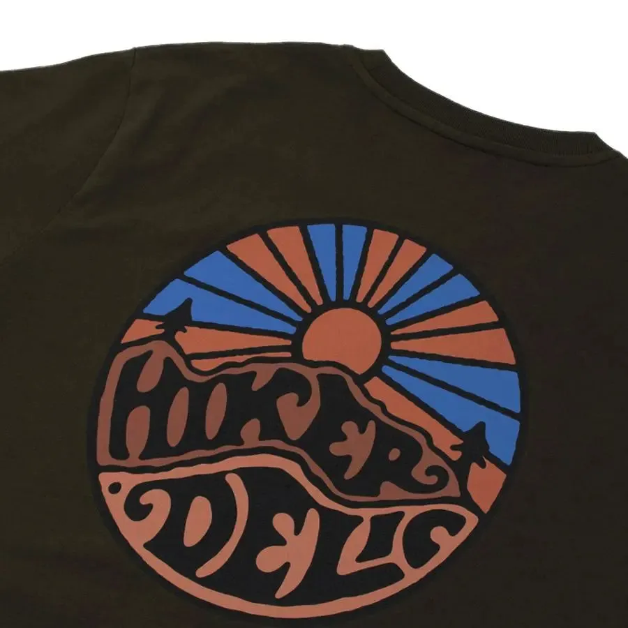 Hikerdelic Original Logo T-Shirt Military Green Stretch waistband