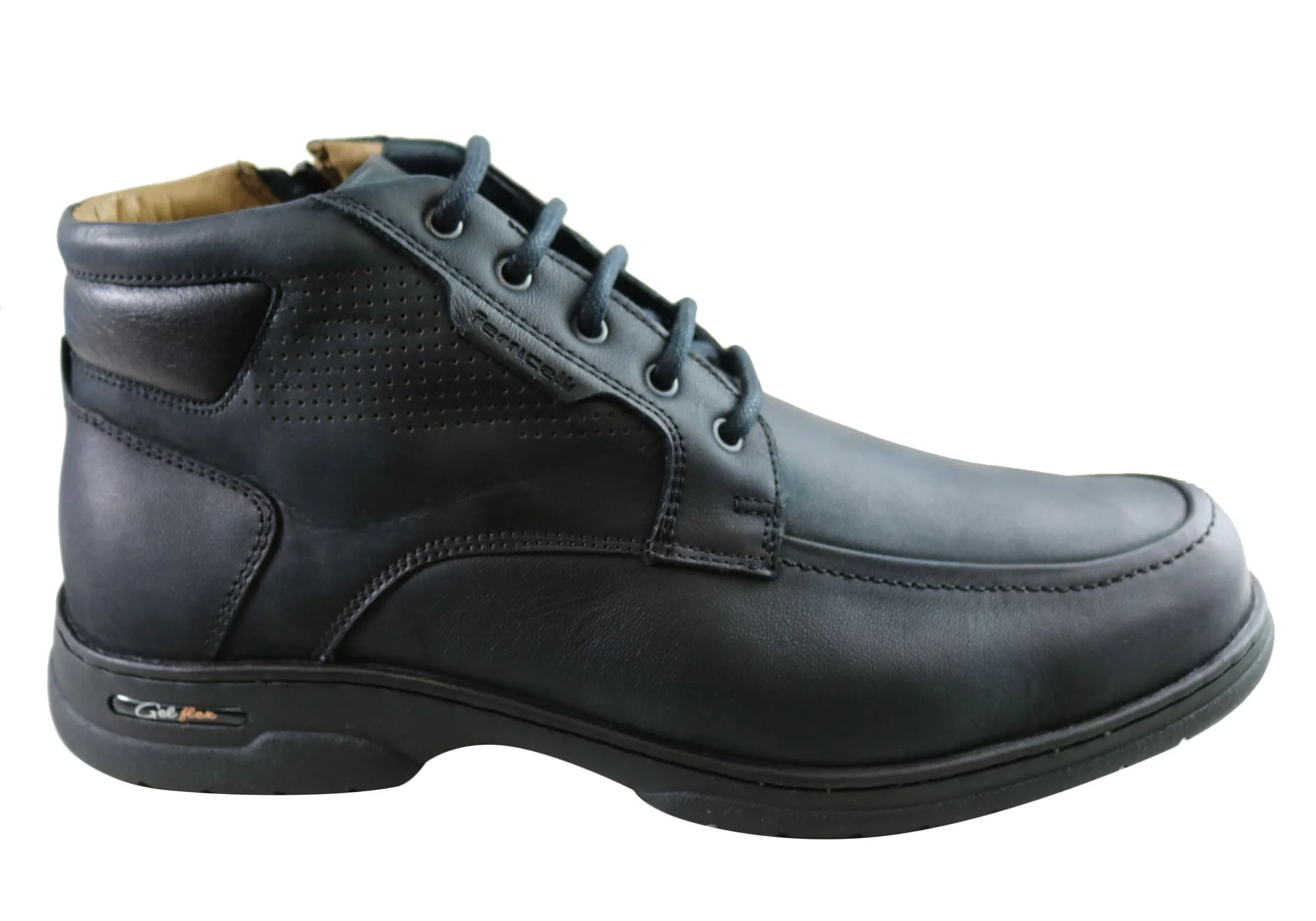 Ferricelli Banks Mens Leather Gel Flex Comfort Boots Made In Brazil Quick Drying Remote Hiking