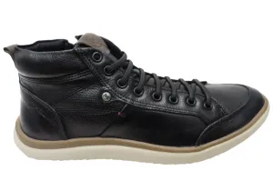 Ferricelli Dorado Mens Comfortable Leather Casual Boots Made In Brazil Canvas