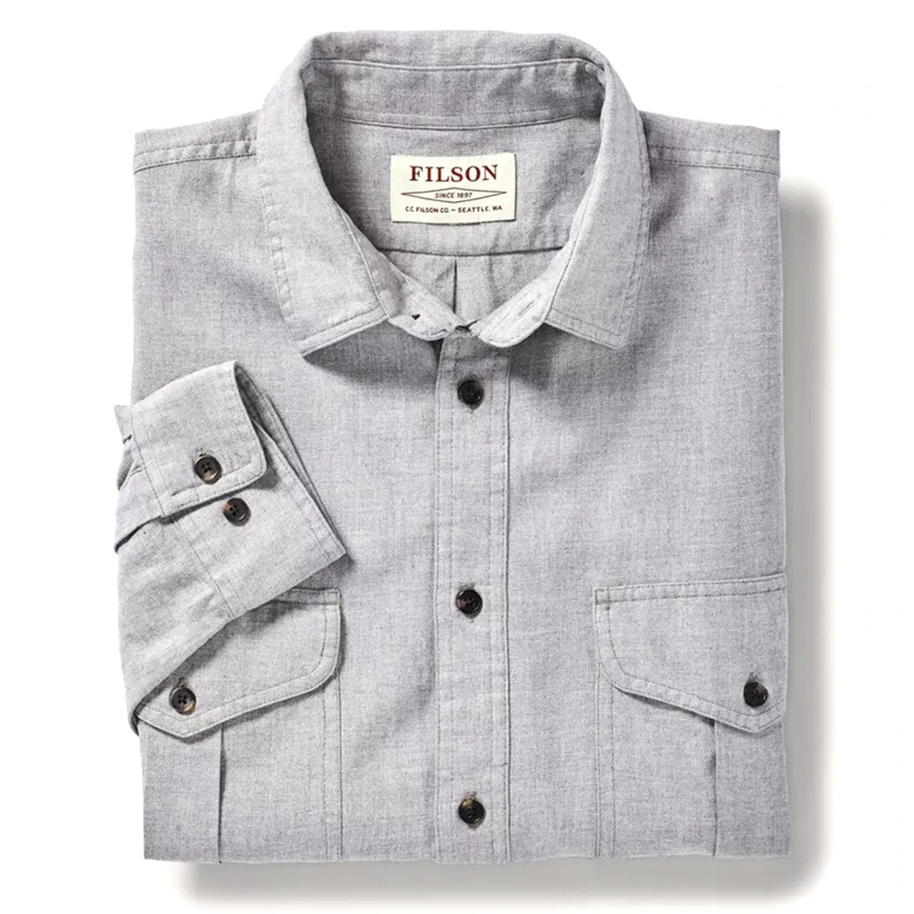 Filson Lightweight Alaskan Guide Shirt Heather Grey Perfect Look