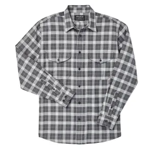 Filson Lightweight Alaskan Guide Shirt Heather Grey Plaid Layering Piece
