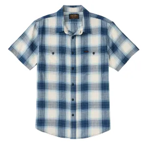 Filson Short Sleeve Chambray Shirt Indigo Plaid Traveler??s Choice Printed Pattern
