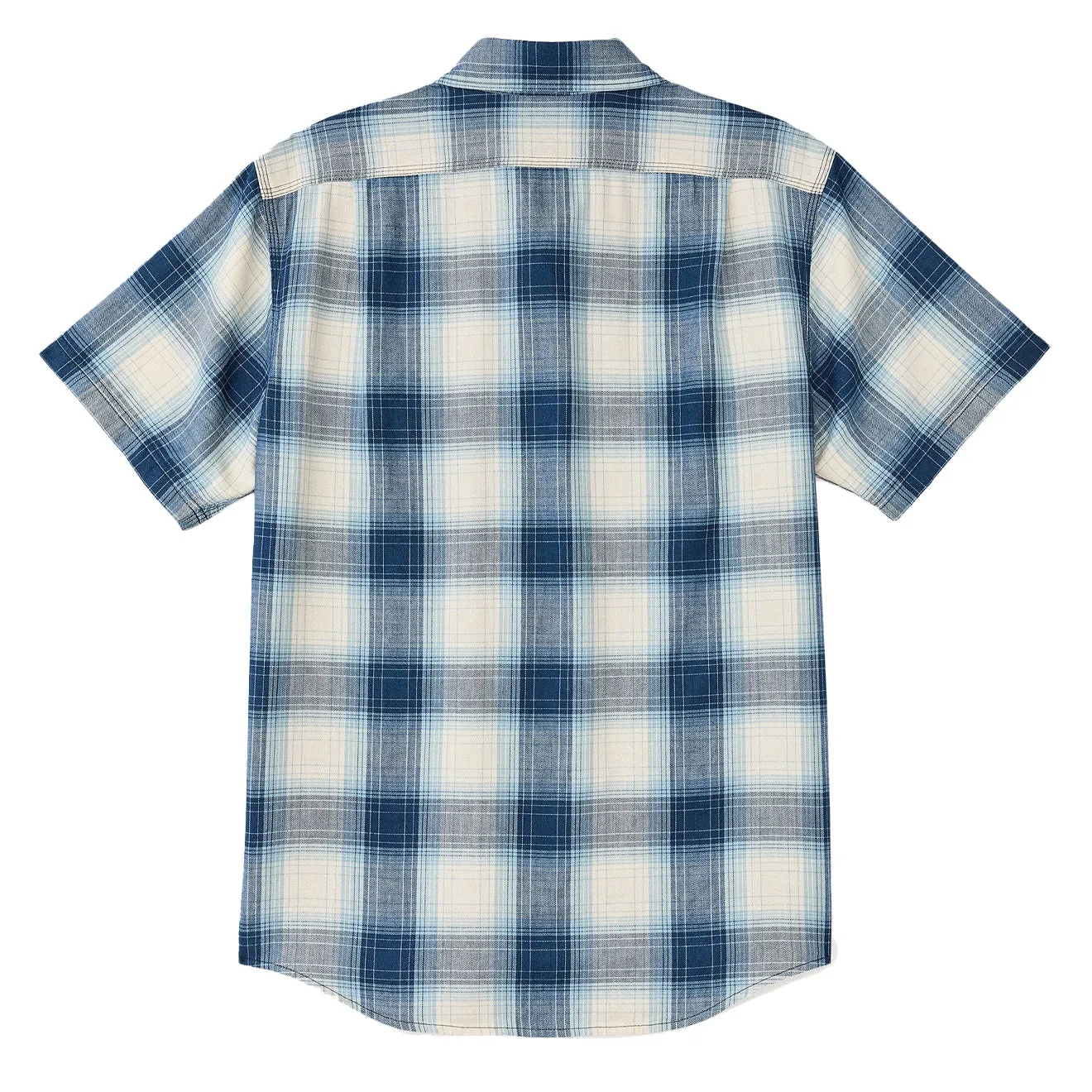 Unisex Option Filson Short Sleeve Chambray Shirt Indigo Plaid