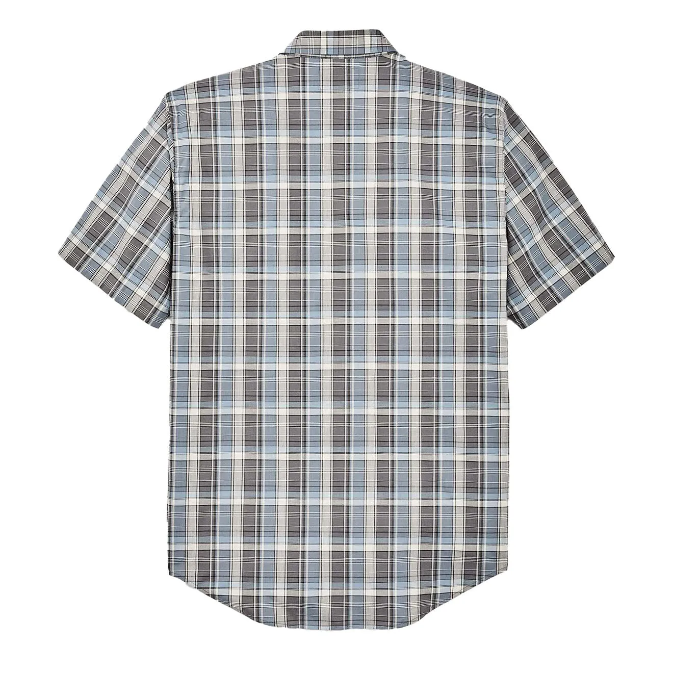 Filson Twin Lakes Short Sleeve Sport Shirt Gray / Blue / Cream Soft touch finish