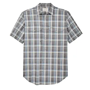 Streetwear Flexible Wear Filson Twin Lakes Short Sleeve Sport Shirt Gray / Blue / Cream