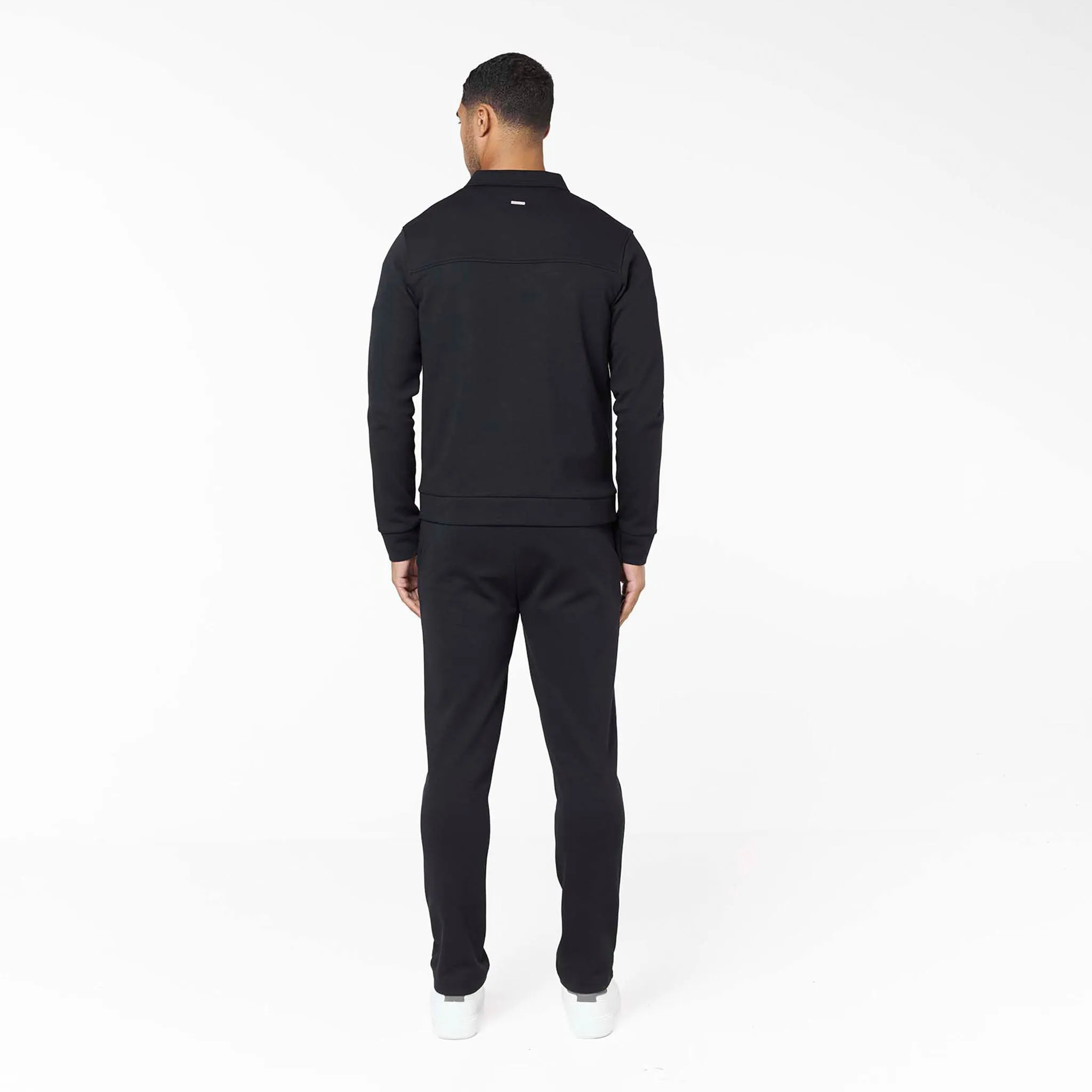 Interlock Button Up Jacket | Black Eco Friendly Recycled Material Non Restrictive Fit