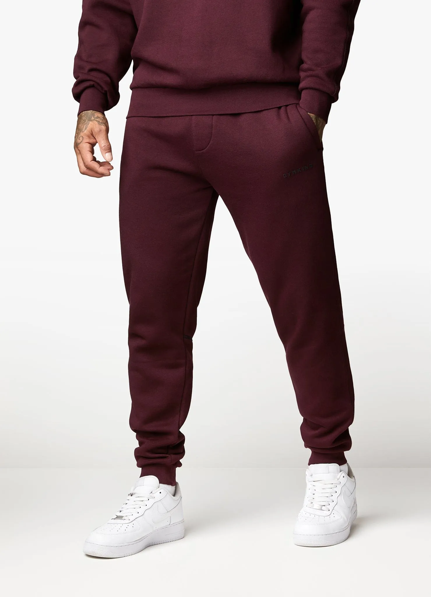 Casual Flex Perfect Comfort Fit Gym King Outline Print Jogger - Burgundy