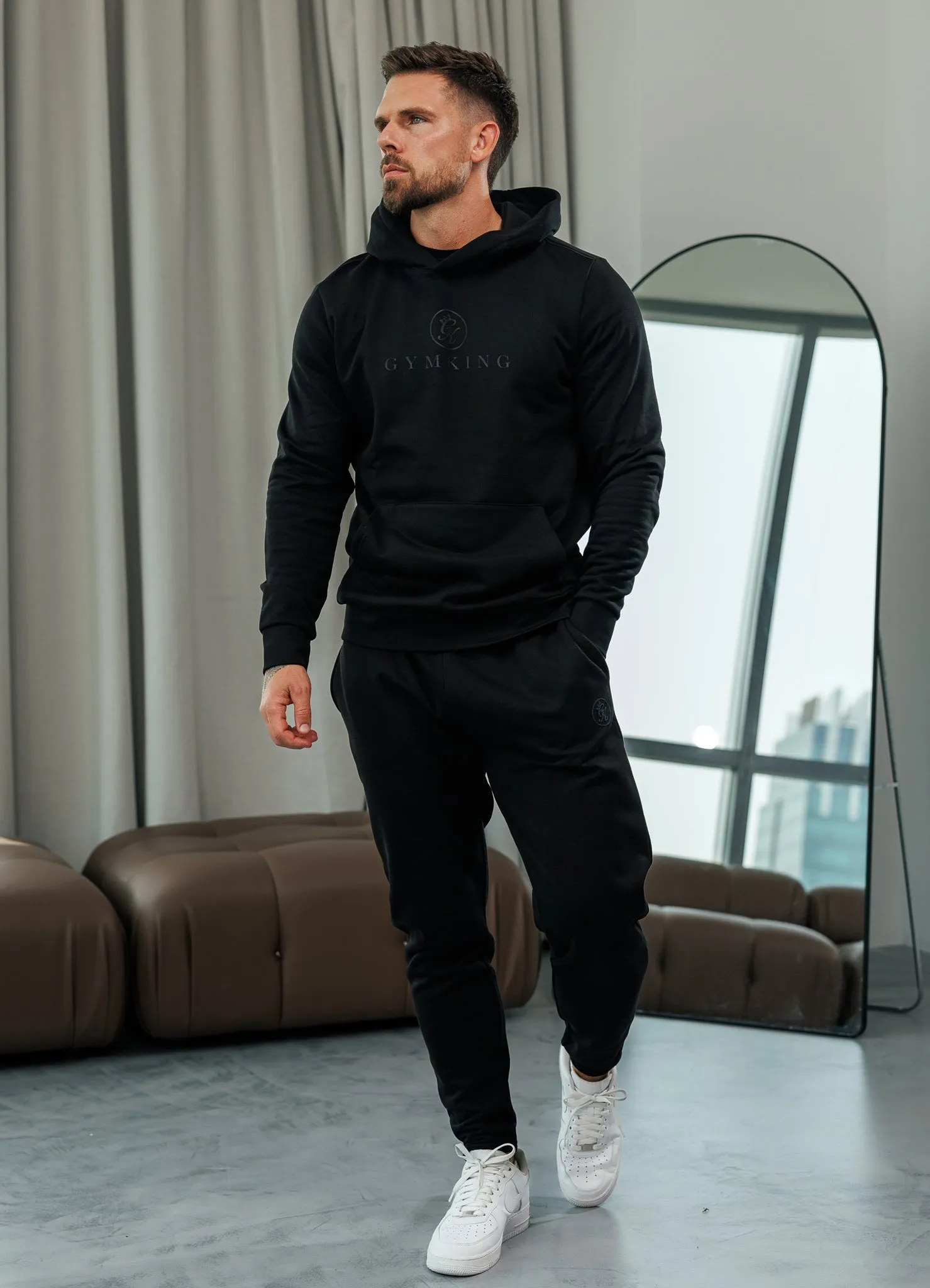 Gym King Pro V2 Jogger - Black Urban Fit windproof