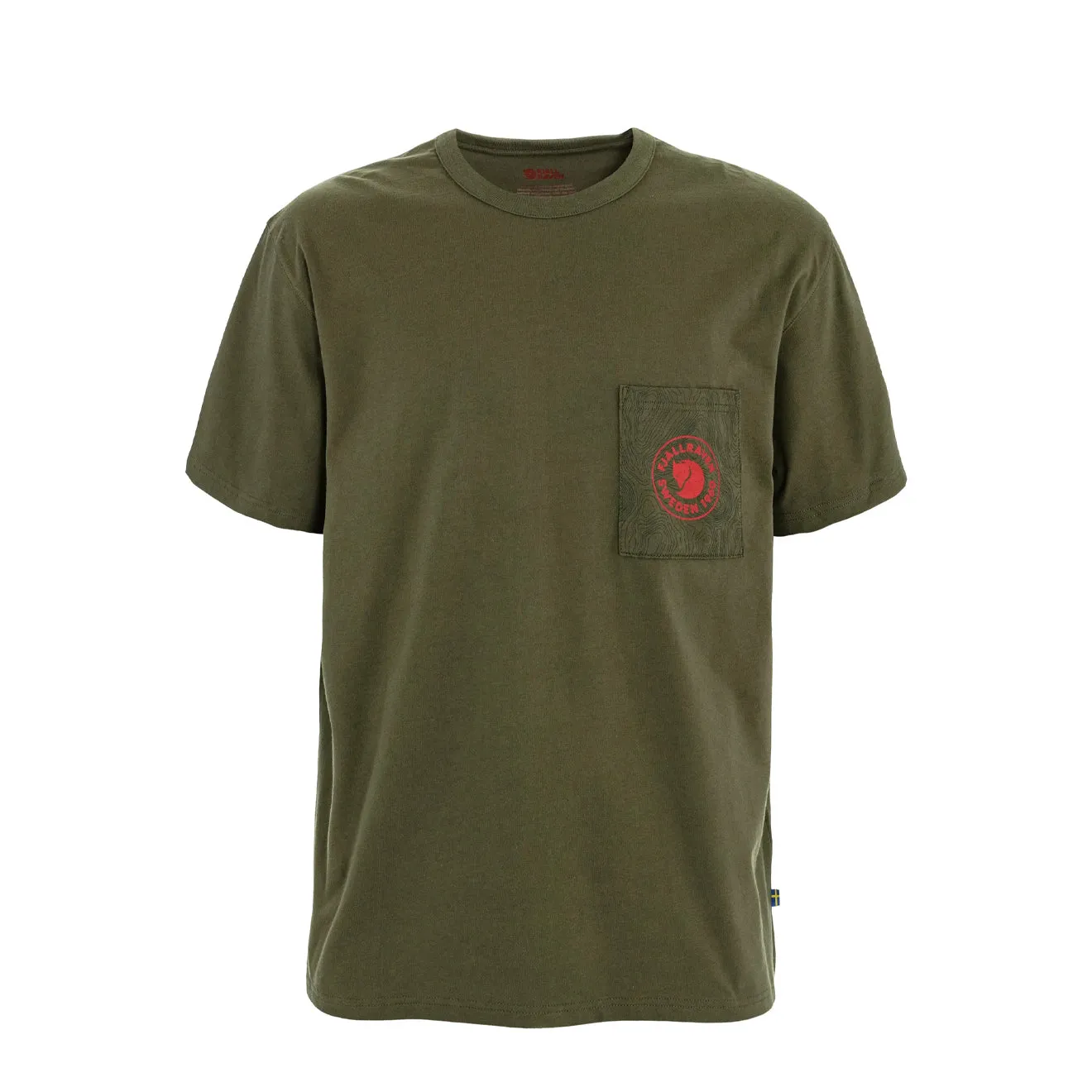 Fjallraven Logo Pocket T-Shirt Laurel Green Casual Everyday