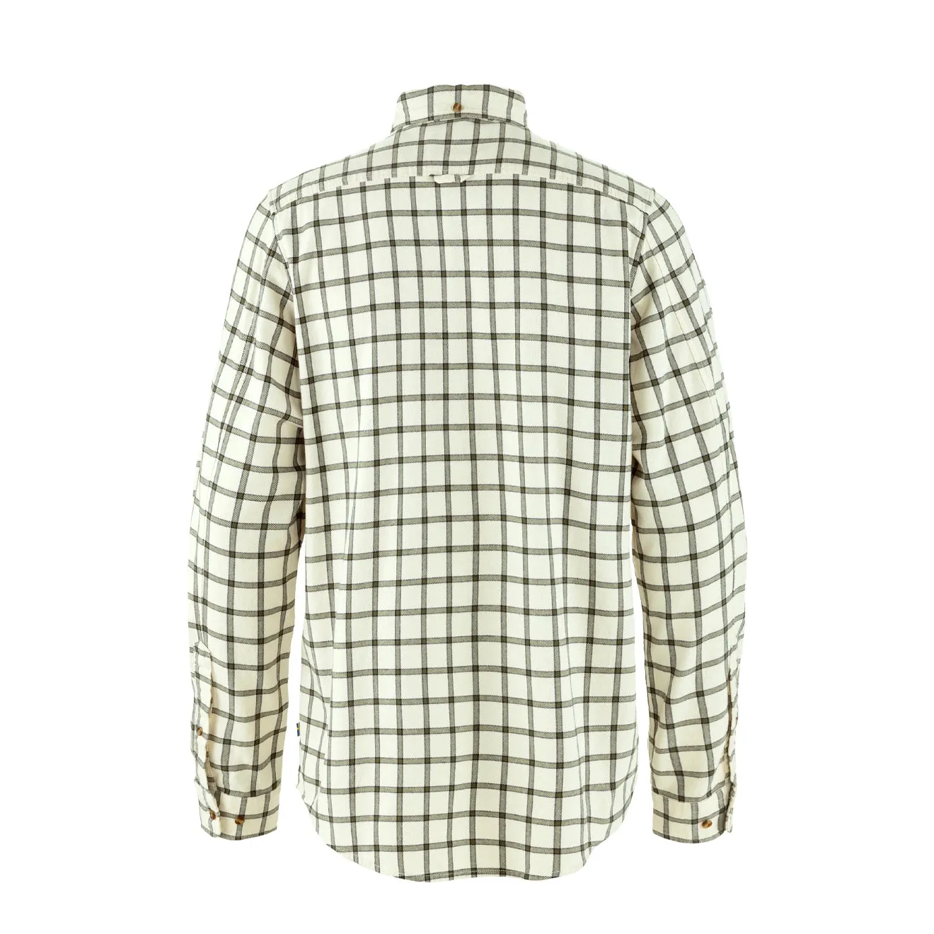 Fjallraven Ovik Flannel Shirt Chalk White / Laurel Green Lounge Comfort Active Design