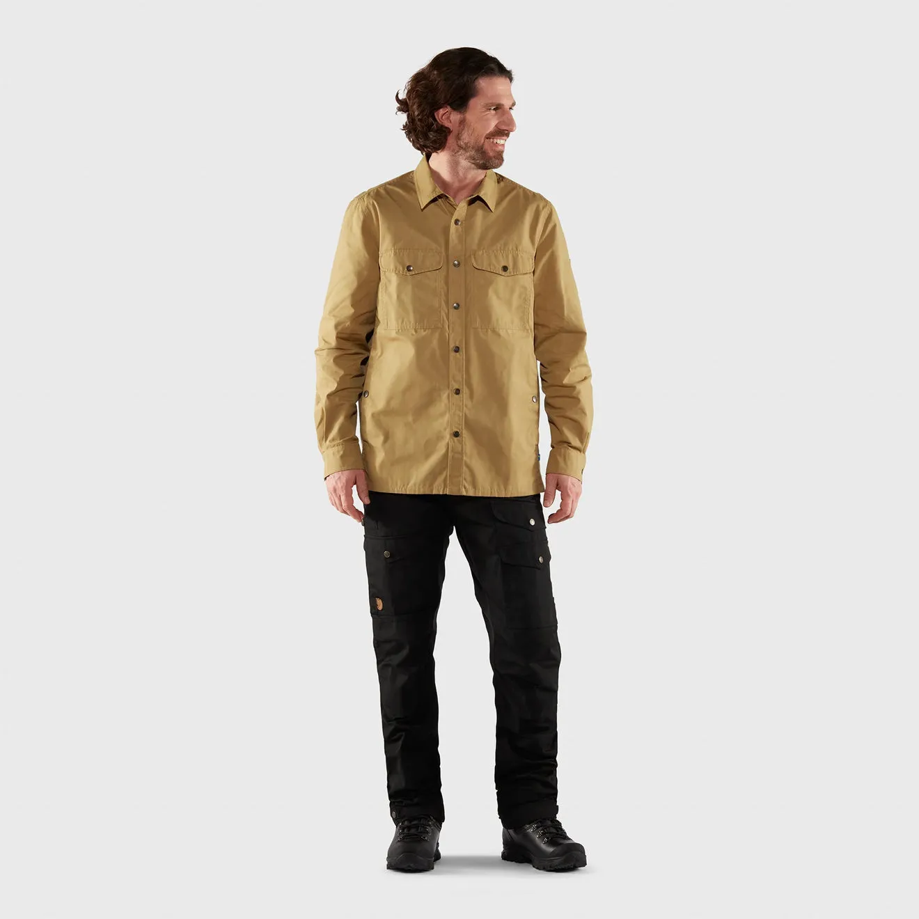 Classic Color Non-Iron Fjallraven Singi Overshirt Dark Olive