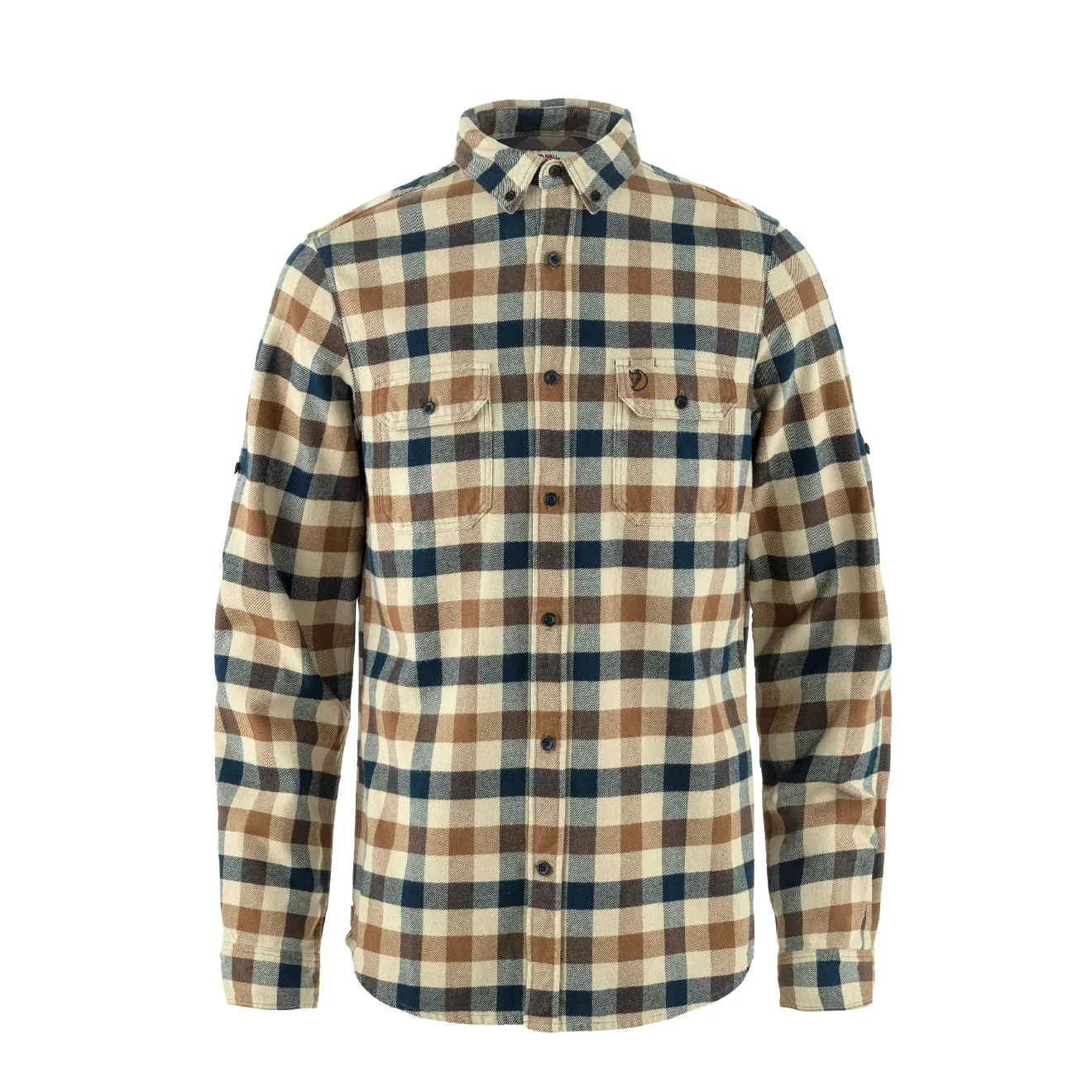 Matte Finish Sustainable Choice Fjallraven Skog Shirt Fossil / Dark Navy