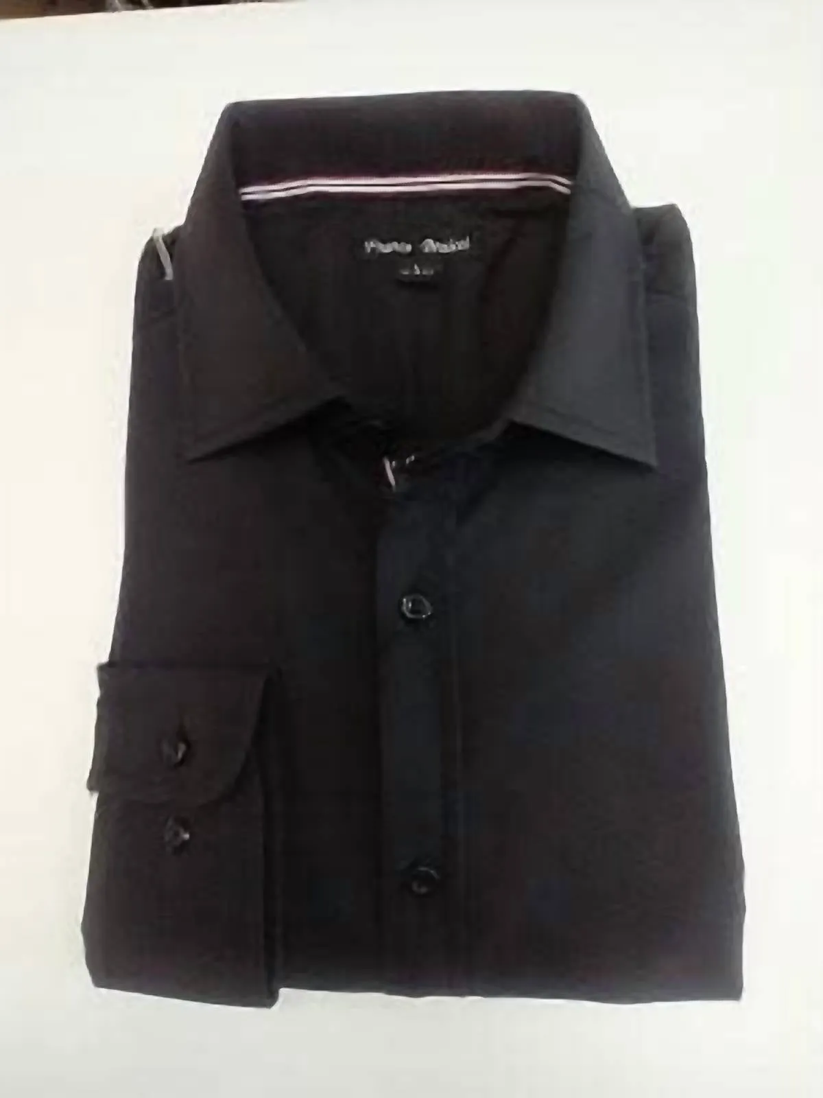 Gym Companion Button Down Design Men's Long Sleeves Dress Shirt In Black