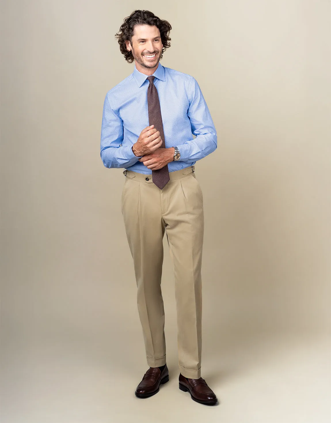 Evans Beige Brushed Cotton Trouser No Ride Up Design