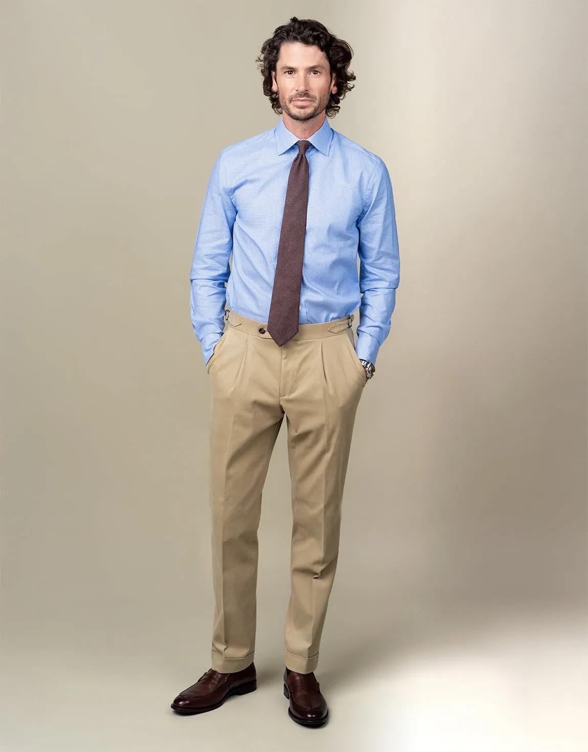Evans Beige Brushed Cotton Trouser AntiStaticFinish