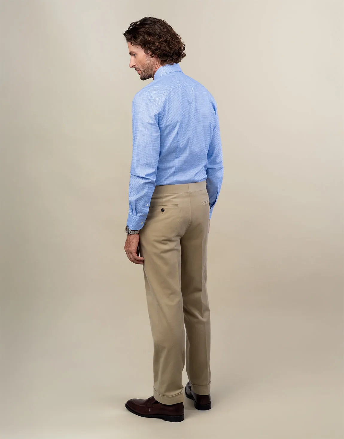 Evans Beige Brushed Cotton Trouser Easy Stretch Fit