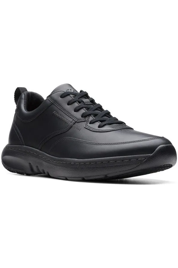 Torsional Stability System Rapid pace Clarks ClarksPro Lace in Black Leather Extra Wide