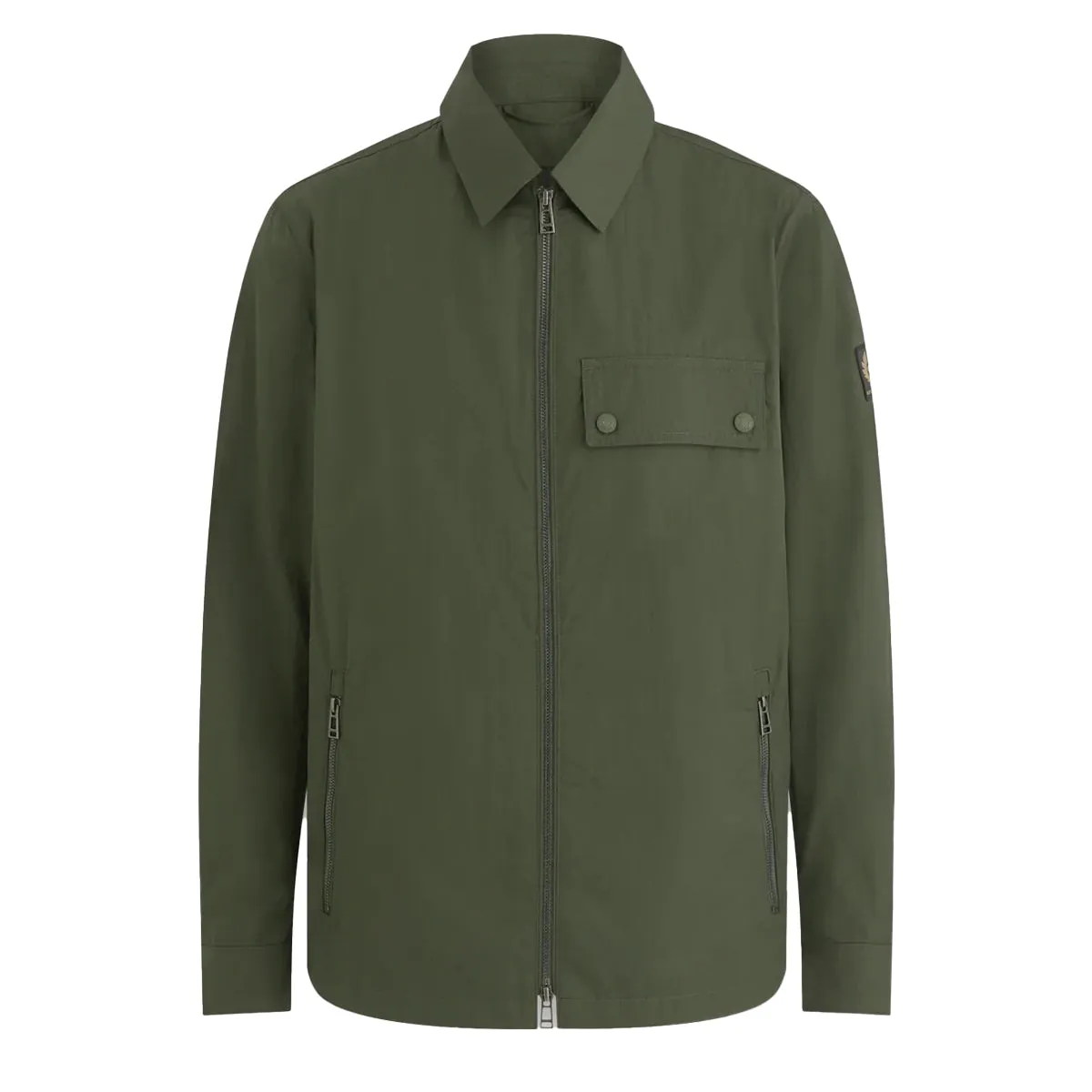 Belstaff Depot Overshirt Tile Green Weekend Outfit