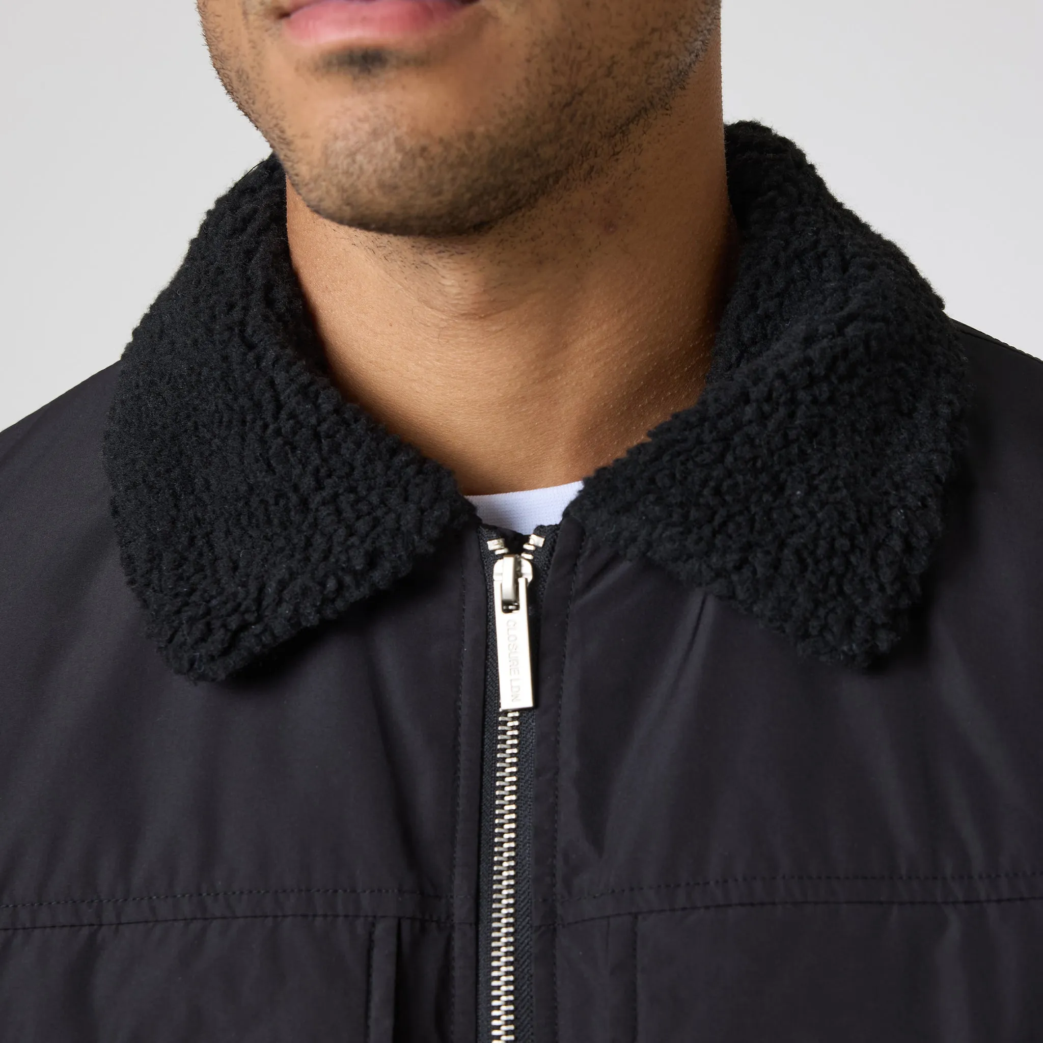 Padded Nylon Smart Jacket | Black Ventilation Panels