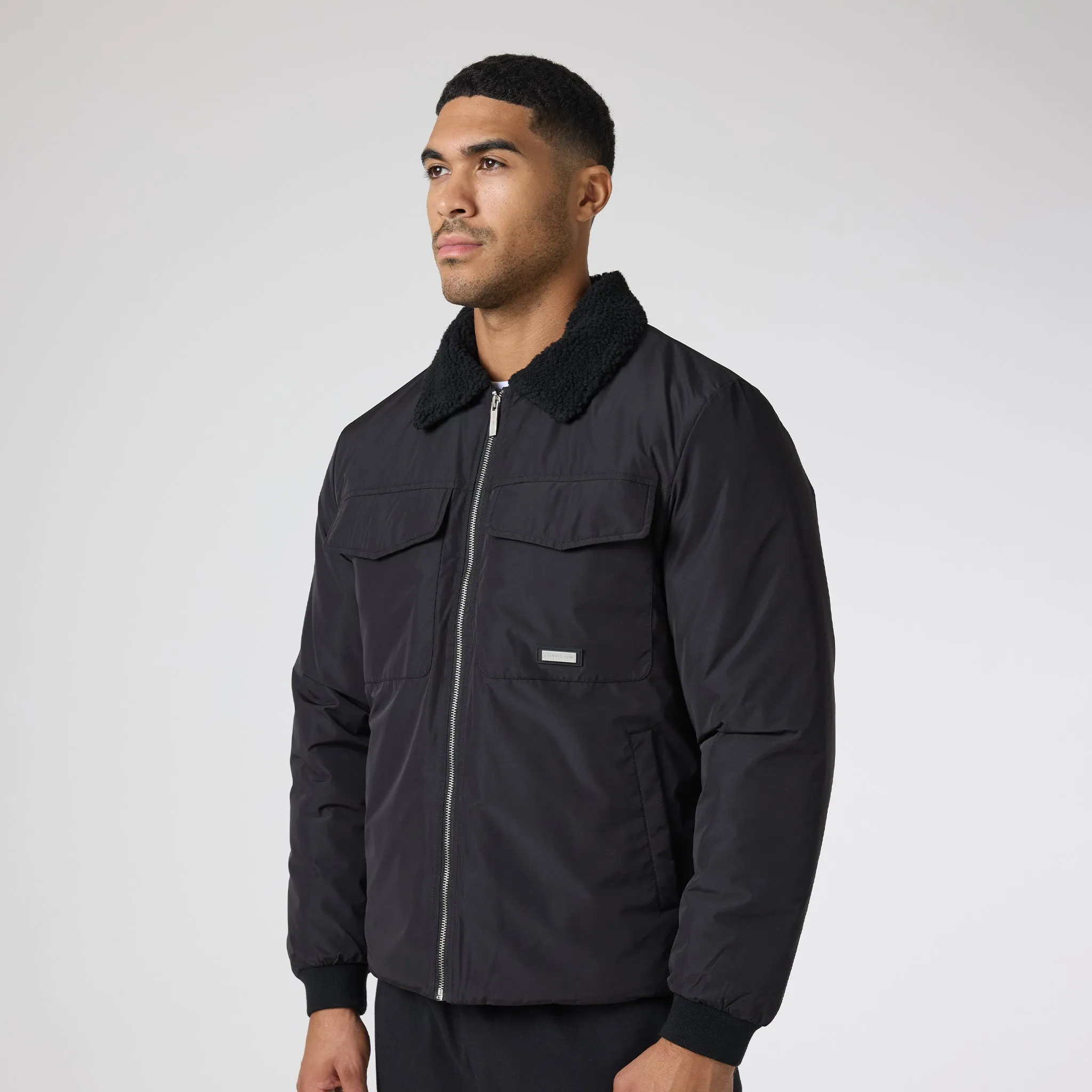 Padded Nylon Smart Jacket | Black DoubleLayeredEdges Light Outdoor Layer