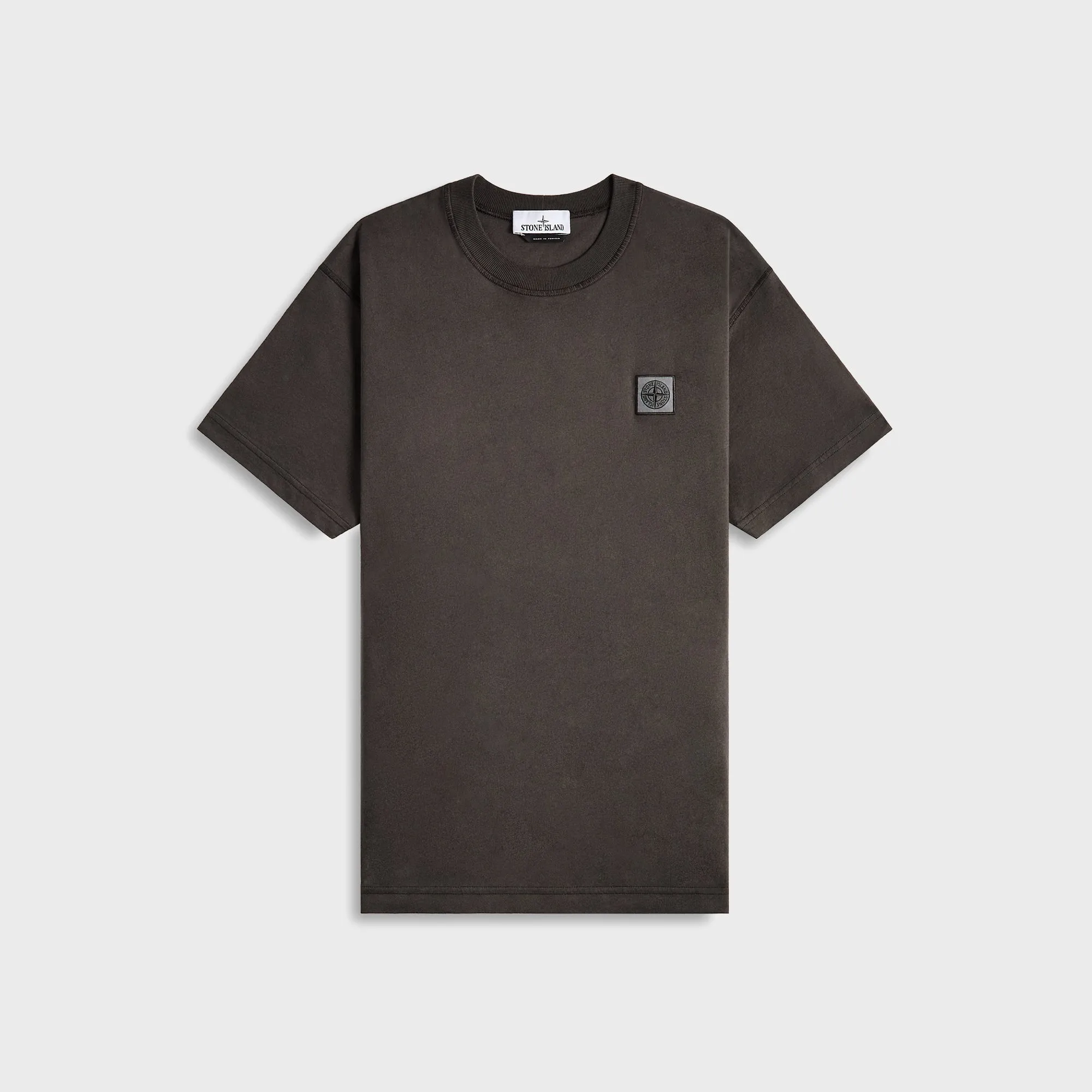 Sleek Fit Wear Easy Style Wear Stone Island Garment Dyed Tee - Charcoal