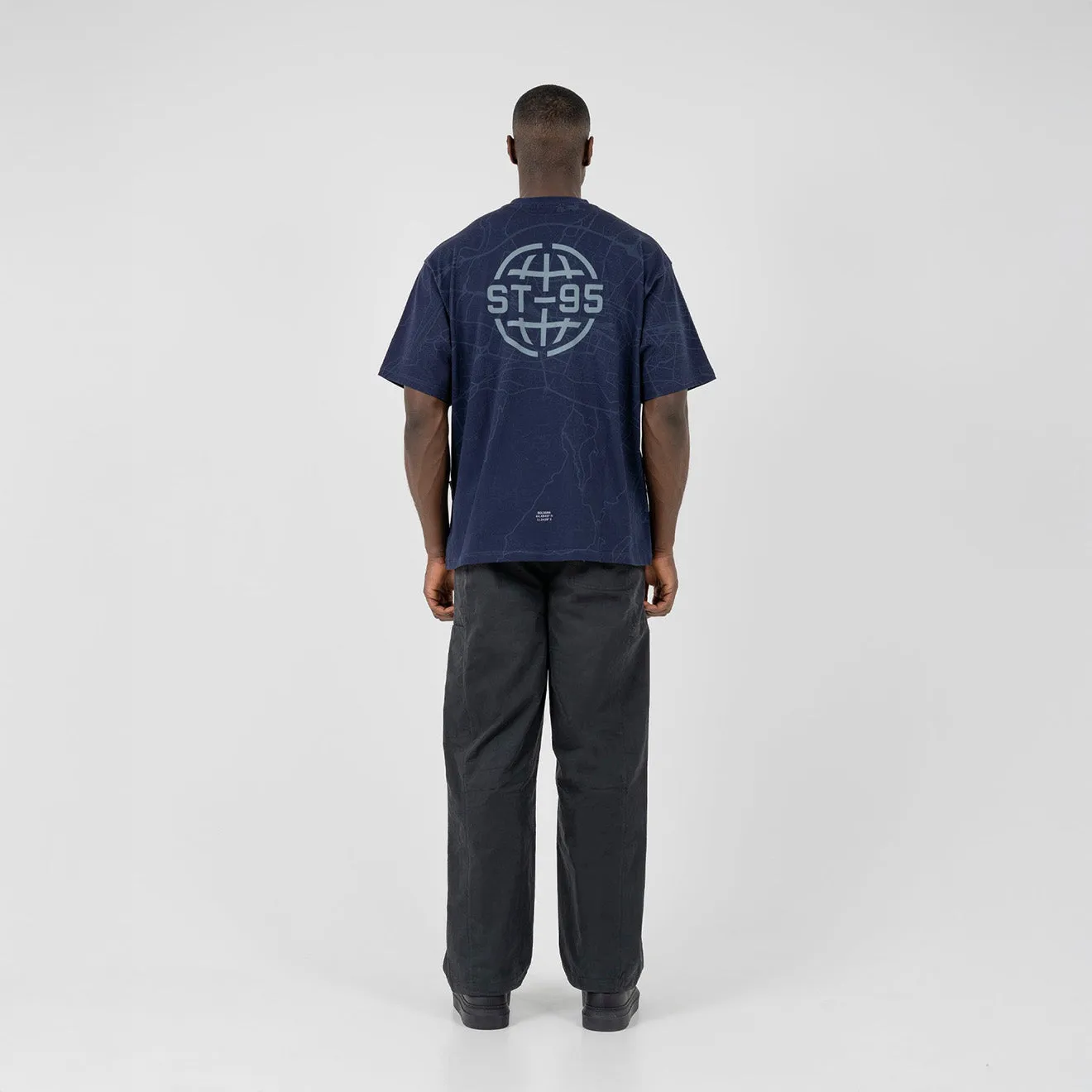 Bold Statement Timeless Layering ST95 Lugano Map SS T-Shirt Navy