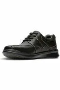 Low Impact Sole Geometry Clarks Cotrell Walk in black oily leather
