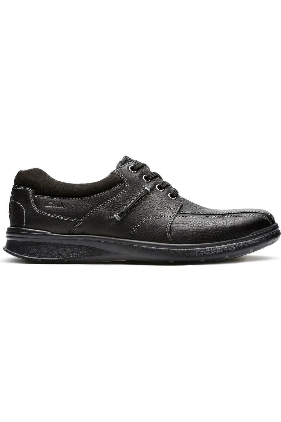 Clarks Cotrell Walk in black oily leather Sail Vibe