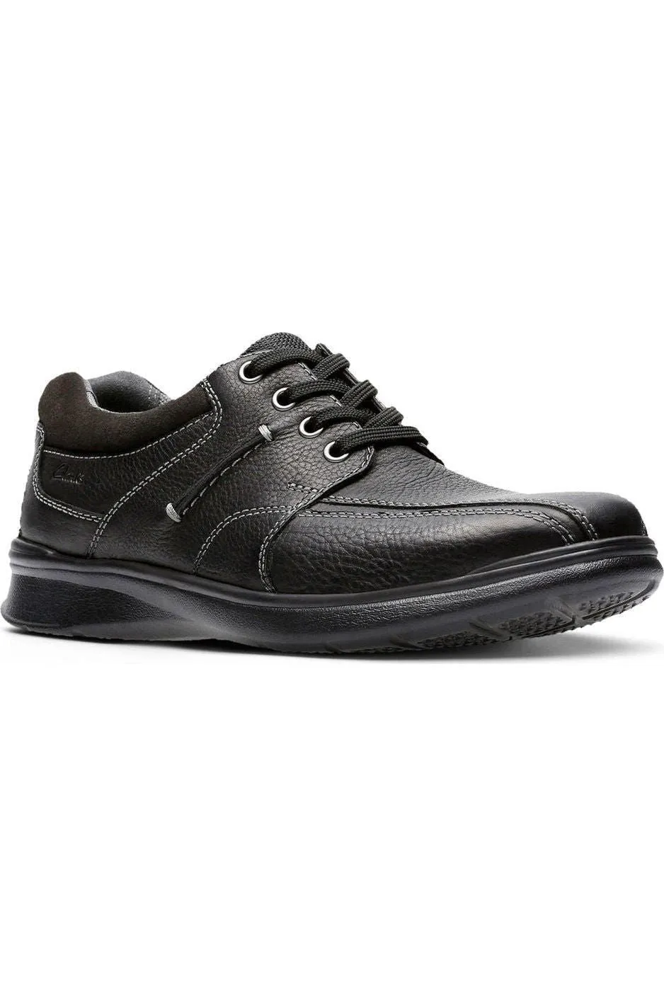 Clarks Cotrell Walk in black oily leather Seamless Fit Gym Workout