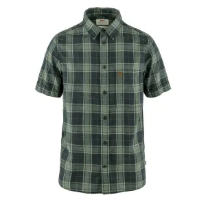 Fjallraven Ovik Travel Shirt SS Dark Navy / Patina Green Trendy designs Eco friendly materials
