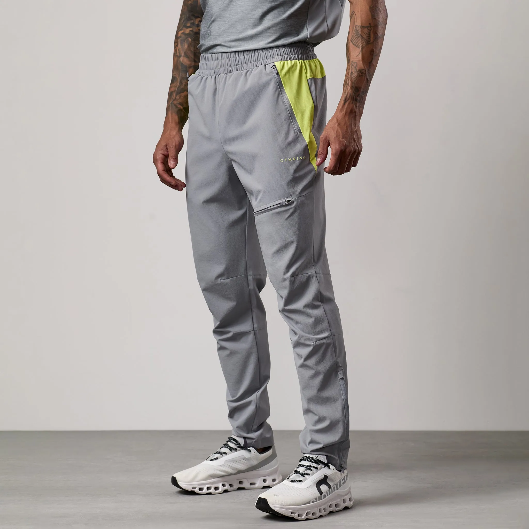 Gym King Fusion Tracksuit Bottom - Silver Grey Street Comfort