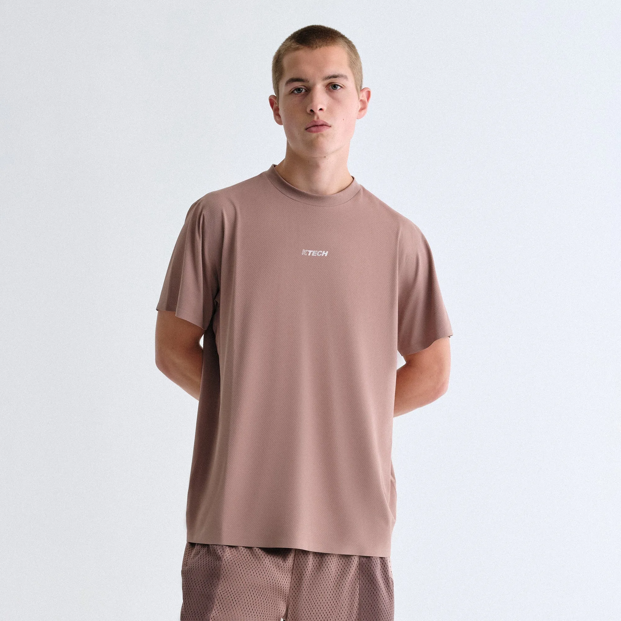 Kith Honeycomb Tech Heathrow Tee - Dusty Mauve Functional Side Gussets