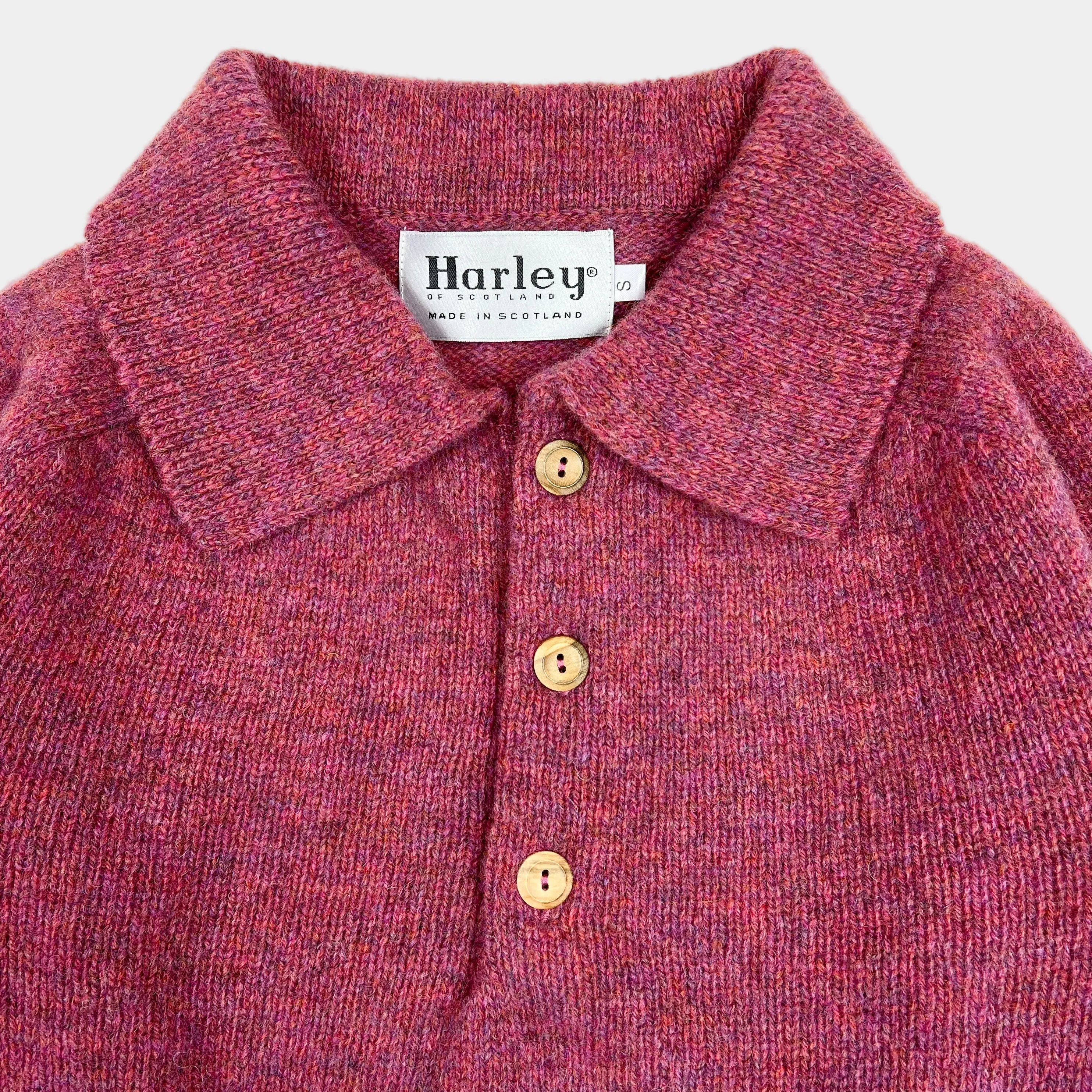Romance Air OdorResistant Coating Harley Of Scotland Lambswool LS Polo Zinnia