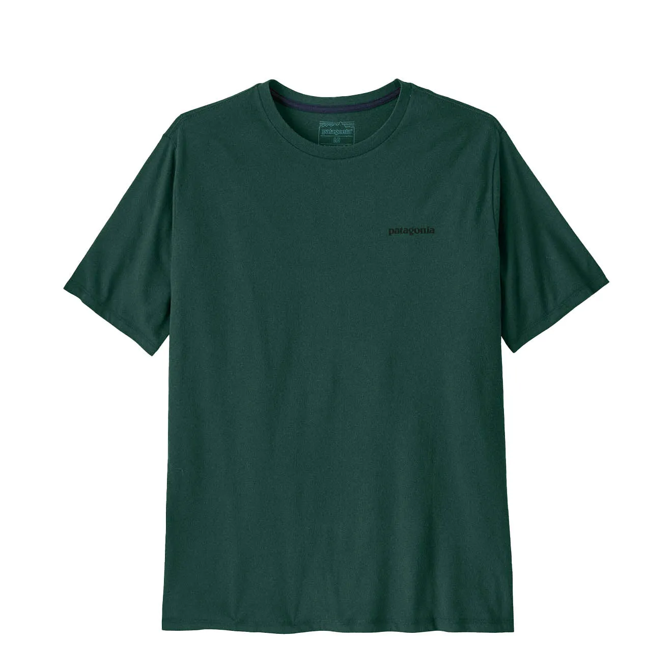 Patagonia P-6 Logo Responsibili-Tee Cascade Green Slim Fit Design Minimalist Apparel