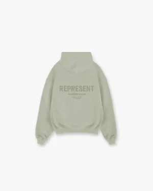 Represent Owners Club Hoodie - Pastel Green Plaid Design Classic Comfort