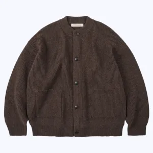 Dense Fit Epic Core Frizmworks Heavy Wool Round Cardigan Chocco Brown