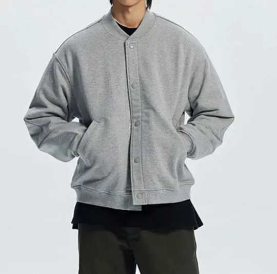 Water Repellent Fabric Breathable City Style Frizmworks Sweat Varsity Jacket Grey