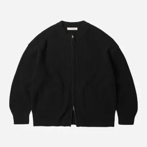 Frizmworks Wool Deck Zip Up Cardigan Black Trans Glow Daily Wear
