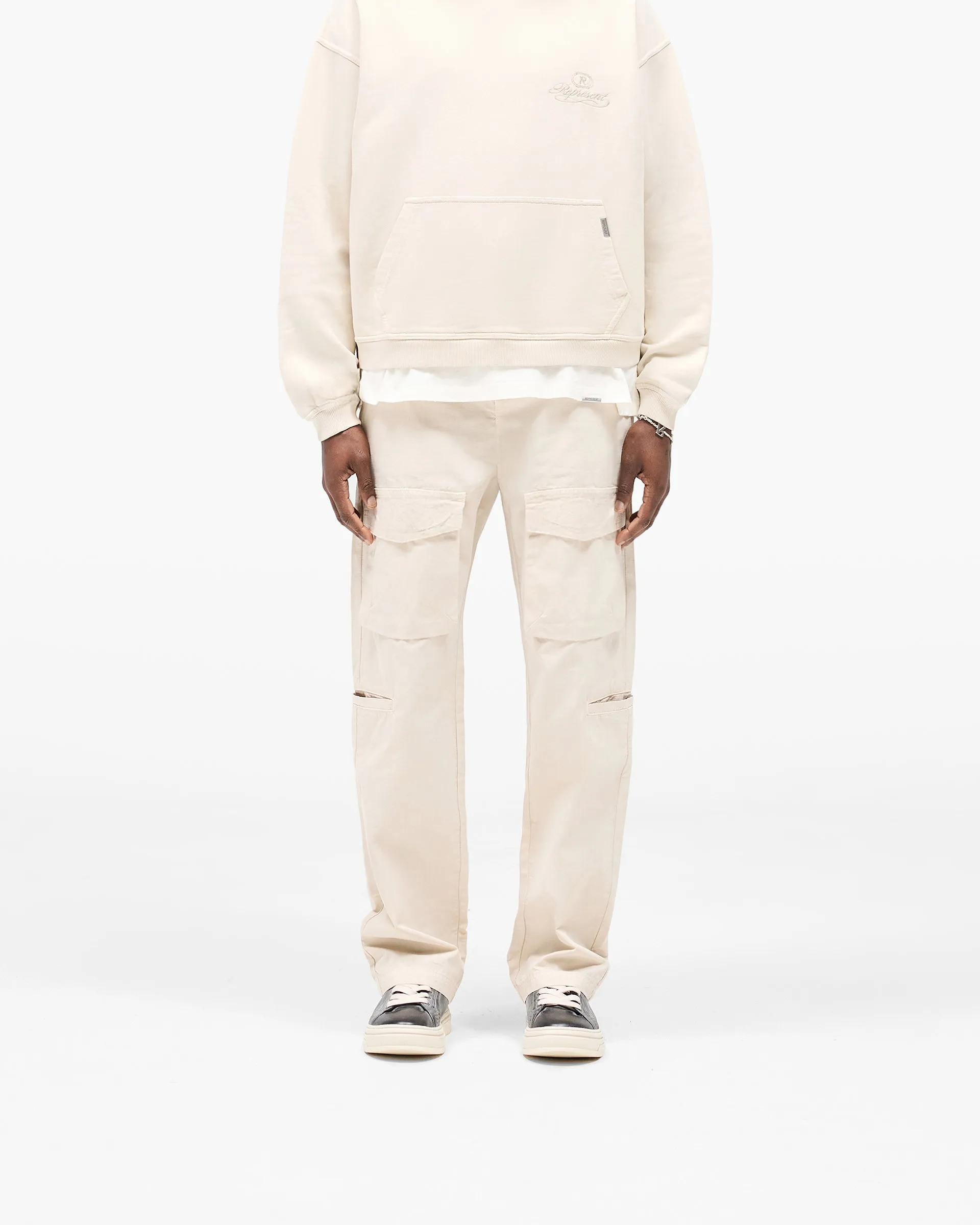 Front Pocket Cargo Pant - Champagne Flexible Gusset Design