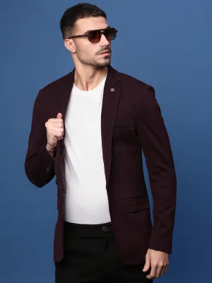 Men's Purple Slim Fit Single Breasted Blazer Recycled materials
